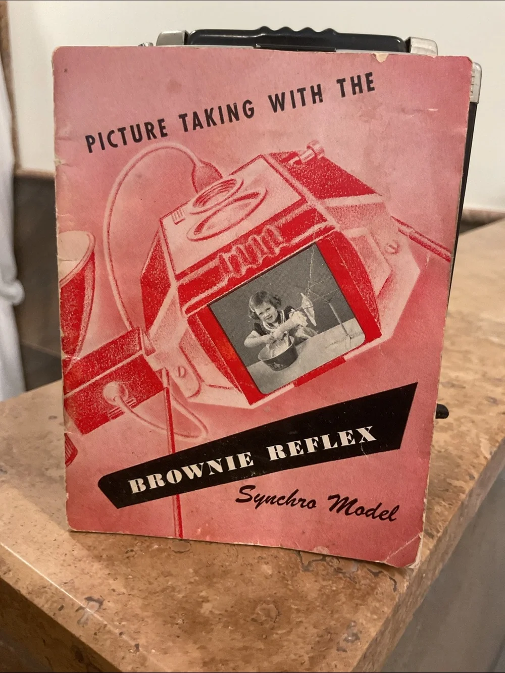 Kodak Brownie Reflex Synchro Model Camera - Black & Silver